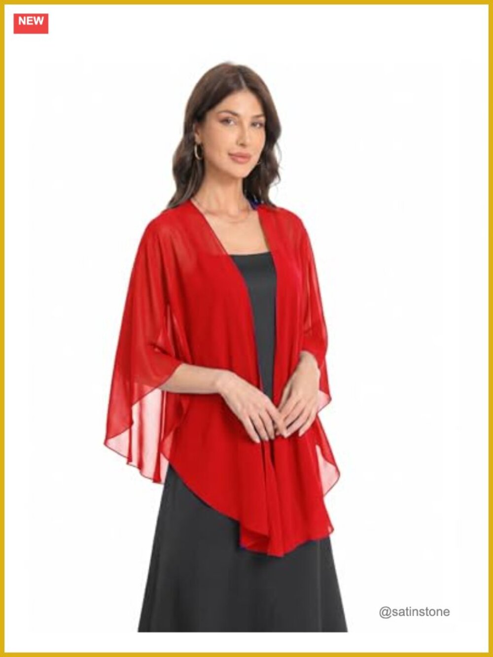 Sheer Chiffon Elegant Shawl Wrap for Evening Dresses